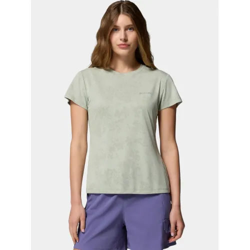 Columbia Bluebird Canyon II Short Sleeve Crew Női Fitness felső 348-Safari