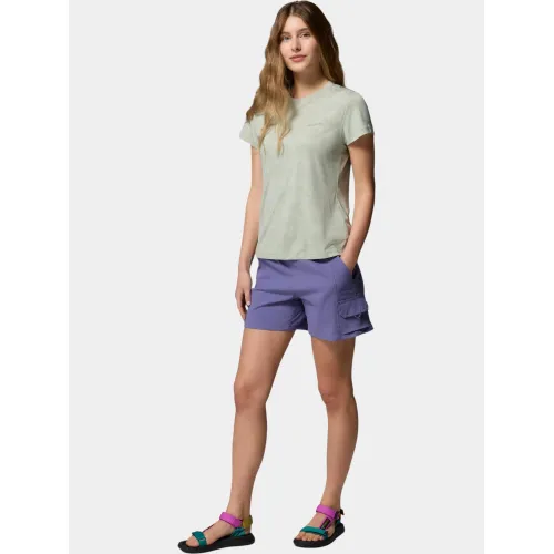 Columbia Bluebird Canyon II Short Sleeve Crew Női Fitness felső 348-Safari