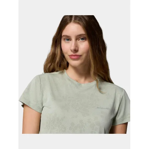 Columbia Bluebird Canyon II Short Sleeve Crew Női Fitness felső 348-Safari