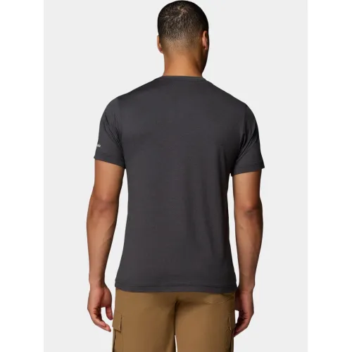 Columbia Parsons Point Short Sleeve Graphic Tee Férfi Póló 011-Black Heather/Badge Label