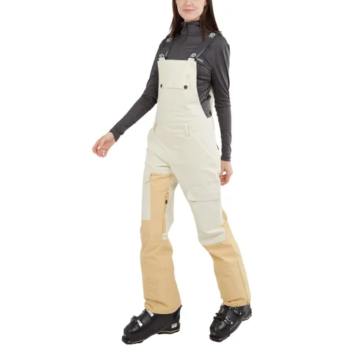 Fundango Sakura Bib Pants Fundango Sakura Bib Pants Női Sínadrág, Snowboard Nadrág 208-vanilla
