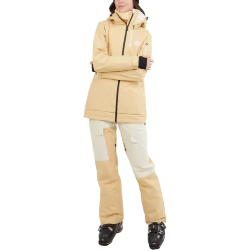Fundango Sakura Bib Pants Fundango Sakura Bib Pants Női Sínadrág, Snowboard Nadrág 208-vanilla