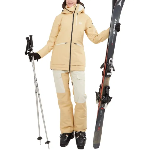 Fundango Sakura Bib Pants Fundango Sakura Bib Pants Női Sínadrág, Snowboard Nadrág 208-vanilla