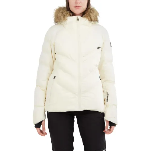 Fundango Elyra Fur Padded Jacket Fundango Elyra Fur Padded Jacket Női Síkabát, Snowboard Kabát 150-butter