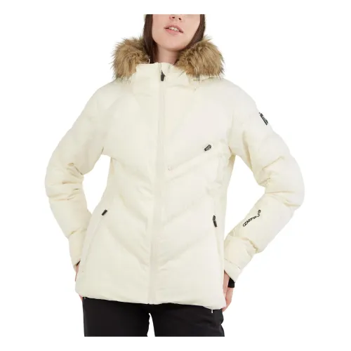 Fundango Elyra Fur Padded Jacket Fundango Elyra Fur Padded Jacket Női Síkabát, Snowboard Kabát 150-butter