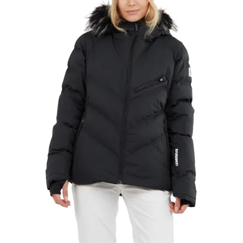 Fundango Elyra Fur Padded Jacket Fundango Elyra Fur Padded Jacket Női Síkabát, Snowboard Kabát 890-black