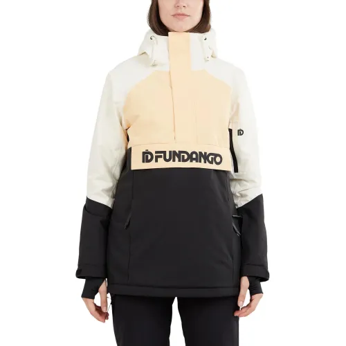 Fundango Birch Logo Anorak Női Síkabát, Snowboard Kabát 208-vanilla