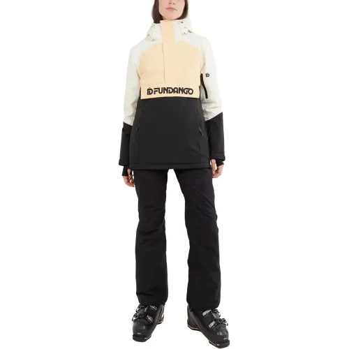 Fundango Birch Logo Anorak Női Síkabát, Snowboard Kabát 208-vanilla