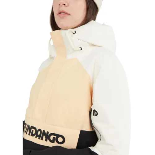 Fundango Birch Logo Anorak Női Síkabát, Snowboard Kabát 208-vanilla