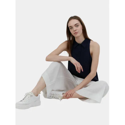 Fundango Myrto Sleeveless Shirt Női Ing, Blúz 480-navy