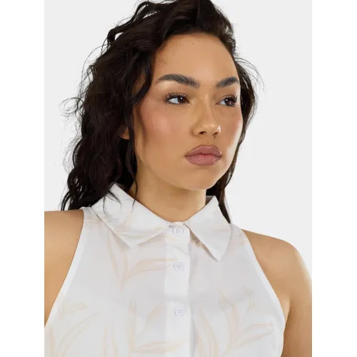 Fundango Myrto Sleeveless Shirt Női Ing, Blúz 185-light fossil