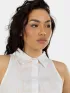 Fundango Myrto Sleeveless Shirt Női Ing, Blúz 185-light fossil