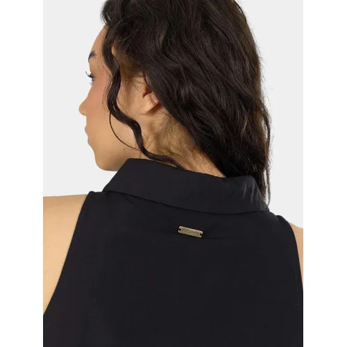 Fundango Myrto Sleeveless Shirt Női Ing, Blúz 890-black