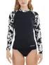 Fundango Joyce Long Sleeve Rashguard Női Lycra 984-black diamond