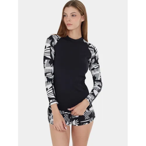 Fundango Joyce Long Sleeve Rashguard Női Lycra 899-black pattern