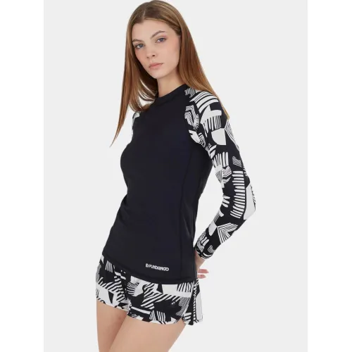 Fundango Joyce Long Sleeve Rashguard Női Lycra 899-black pattern