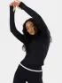 Fundango Flop Zip Up Top Női Hosszú ujjú póló 890-black