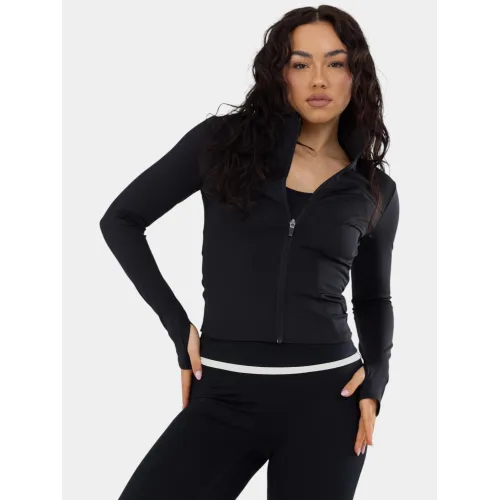 Fundango Flop Zip Up Top Női Hosszú ujjú póló 890-black