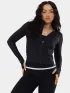 Fundango Flop Zip Up Top Női Hosszú ujjú póló 890-black