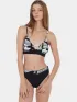 Fundango Sahara V-neck Cami Top Női Bikini 899-black pattern