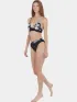Fundango Sahara V-neck Cami Top Női Bikini 899-black pattern
