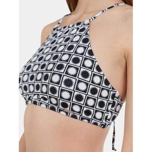 Fundango Hogg High Neck Top Női Bikini 894-jet black