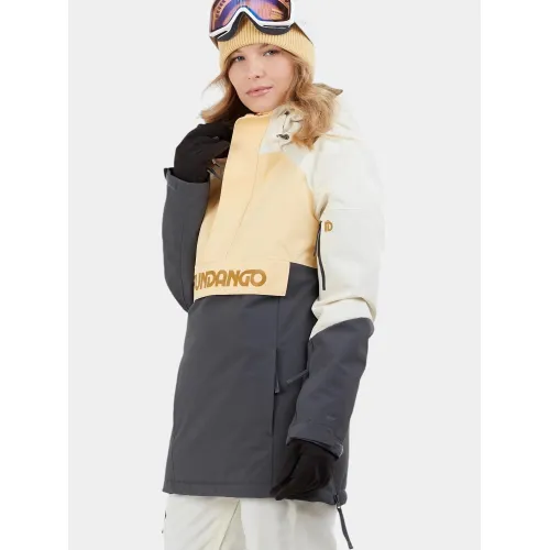 Fundango Birch ECO Logo Anorak Női Síkabát, Snowboard Kabát 208-vanilla