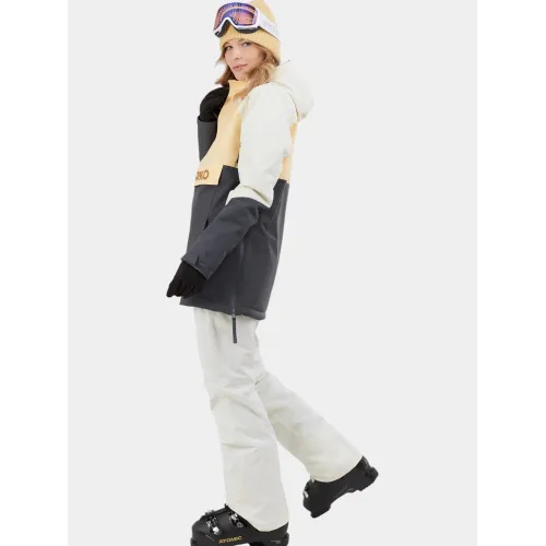 Fundango Birch ECO Logo Anorak Női Síkabát, Snowboard Kabát 208-vanilla