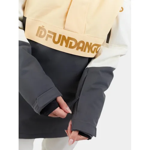 Fundango Birch ECO Logo Anorak Női Síkabát, Snowboard Kabát 208-vanilla