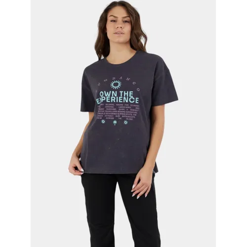 Fundango Sunshine Surf-T Női Póló 892-washed black