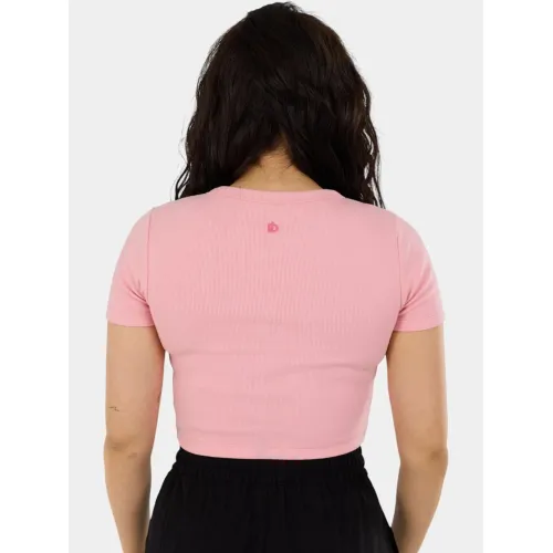 Fundango Sora Cropped T-shirt Női Póló 328-misty rose