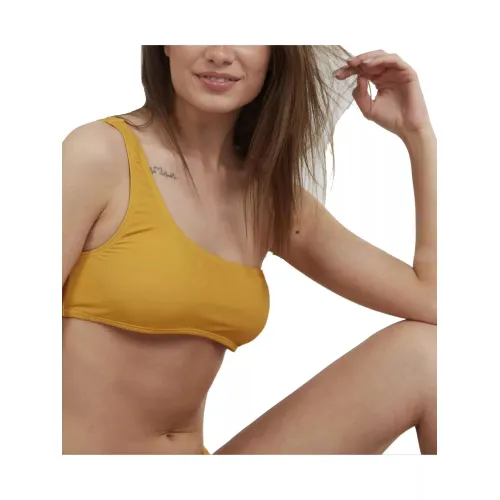 Fundango Madison One Shoulder Top Női Bikini 235-dirt yellow