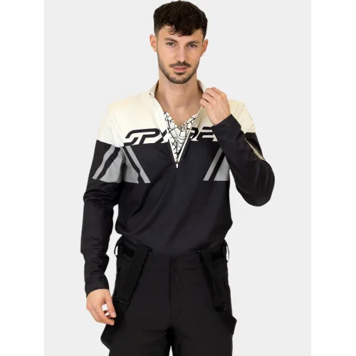 Spyder Podium 1/2 Zip Férfi Aláöltözet BLK-Black