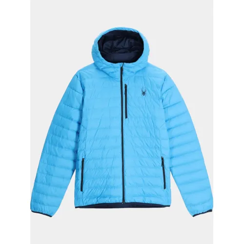 Spyder Zenith Hooded Down Jacket Férfi Utcai Kabát AEB-Aether blue