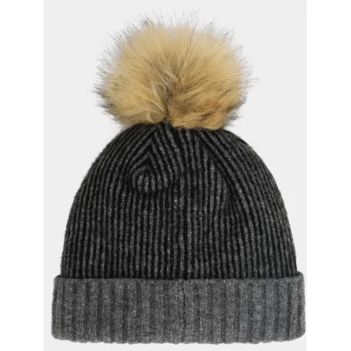 Spyder Plait Pom Hat Férfi Kötött sapka BLK-Black