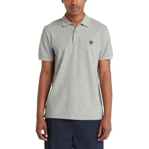 Timberland Pique Short Sleeve Polo Férfi Galléros póló 052-Gry