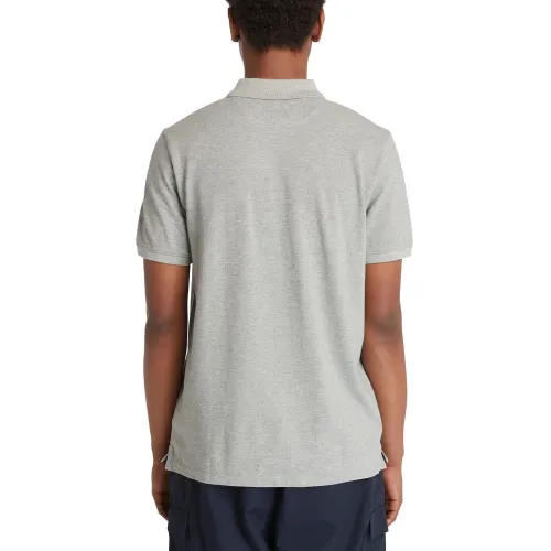 Timberland Pique Short Sleeve Polo Férfi Galléros póló 052-Gry