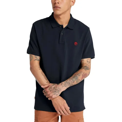 Timberland Pique Short Sleeve Polo Férfi Galléros póló 433D-Dks