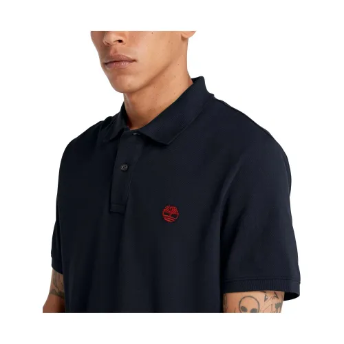 Timberland Pique Short Sleeve Polo Férfi Galléros póló 433D-Dks