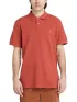 Timberland Pique Short Sleeve Polo Férfi Galléros póló DV5-Red