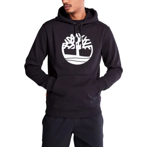 Timberland Tree Logo Hoodie Férfi Pulóver N92-Blk