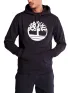 Timberland Tree Logo Hoodie Férfi Pulóver N92-Blk