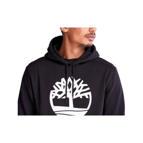 Timberland Tree Logo Hoodie Férfi Pulóver N92-Blk