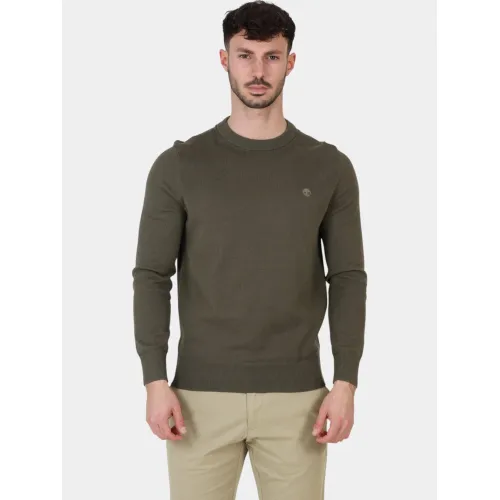 Timberland Cotton YD Sweater Férfi Pulóver A58-Leaf Green