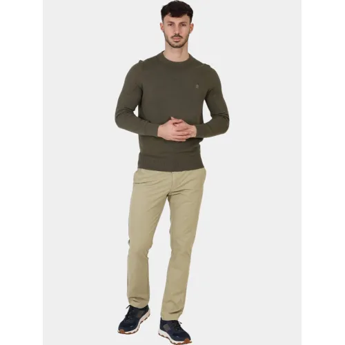 Timberland Cotton YD Sweater Férfi Pulóver A58-Leaf Green