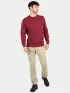 Timberland Cotton Yd Sweater Férfi Pulóver 648-Burgundy