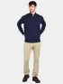Timberland Cotton Yd Sweater Férfi Pulóver Z02-Dark Sapphire-Dark Denim