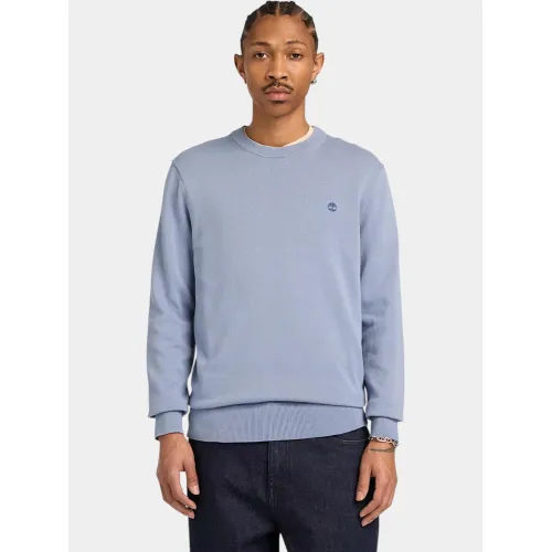 Timberland Cotton YD Sweater Férfi Pulóver B88-Stone Wash