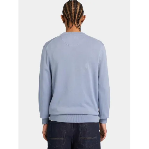 Timberland Cotton YD Sweater Férfi Pulóver B88-Stone Wash