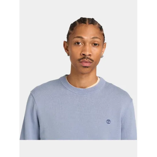 Timberland Cotton YD Sweater Férfi Pulóver B88-Stone Wash